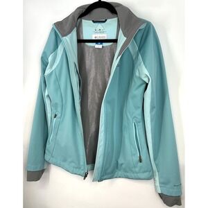 Columbia Aqua Gray Full Zip Omni-Shield Omni-Heat Jacket Sz S gorpcore Outerwear